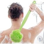 Veewon Bath Brush Back Scrubber Shower Body Brushes with a Long Handle (Green)