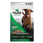 Nulo Freeze Dried Raw Dog Food for All Ages & Breeds: Natural Grain Free Formula with Ganedenbc30 Probiotics for Digestive & Immune Health - Duck Recipe with Pears - 5 Oz Bag