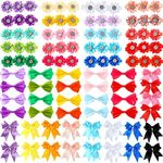 Jexine 60 Pieces Dog Collar Bow Ties for Small Medium Pet Dogs Puppy Cats Wedding Birthday Gift Party, Multicolor