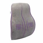 Wakefit Back Support for Chair | 1 Year Warranty | Back Support Pillow, Car Back Rest Support, Car Seat Back Support, Lumbar Support Pillow, Diwali Gifts, Velvet Finish (45 x 41 x 12cms - Grey)