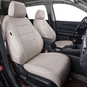 coverdream RAV4 Polyester Seat Covers Custom Fit for 2019-2024 2025 Toyota RAV4 LE,XLE,XLE Premium,Limited,Full Coverage,Airbag Compatible,Car Seat Protector (Full Set,Beige)