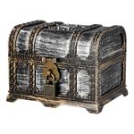 FLYAB Pirate Treasure Chest - Antique Pirate Treasure Box with Lock and Key Jewelry Keepsakes Box for Kids Home Decor