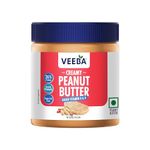 Veeba Peanut Butter Creamy | Smooth | High Protein | Naturally Gluten Free | Vegan | Trans Fat Free | No Added Preservatives | Added Calcium, Iron, Vitamin A & D | No Added Colour & Flavour | Non GMO | 340 g