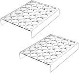 IEEK 2 Pack of 24 Slots Flat Countertop Coffee Pod Holder,K Cup Drawer Holder Organizer for Office and Kitchen,Clear Acrylic K-Cup Organizer Tray,Compatible With KCup Pods