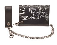 Bioworld Dragon Ball Z Goku Super Saiyan Line Art Black Wallet with Chain