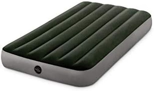 INTEX 64107E Dura-Beam Standard Prestige Air Mattress: Fiber-Tech - Twin Size - 10in Bed Height - 300lb Weight Capacity - Pump Sold Separately