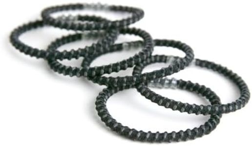 Goody - Slide Proof Stayput Black Hair Elastics, (4 millimeters) (Pack of 3)