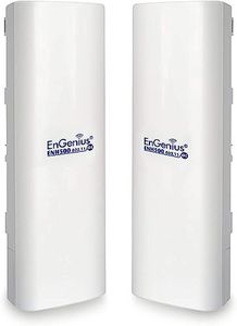 EnGenius Outdoor 5GHz 867mbps WiFi 5 CPE/Client Bridge, 27dBm Transmit Power, 16 dBi High-Gain Antenna Extend Network up to 5 Miles, PTP/PTMP, IP55 housing, TAA& NDAA Compliant, 2-Pack [ENH500v3 KIT]