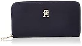 Tommy Hilfiger Women's Poppy TH Large ZA AW0AW15642 Wallets, Space Blue, OS