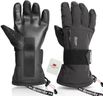 devembr Snowboarding Gloves with Wrist Guards, Ski Gloves Touchscreen, Black, S