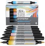 Winsor & Newton : Watercolour Marker : Set of 6 Skyscape Tones