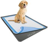 Skywin Dog Pad Holder Tray for 30 x 36 Inches Training Pads – Silicon Wee Wee Pad Holder, No Spill Pee Pad Holder for Dogs - Easy to Clean and Store Perfect for Dog Potty Tray (Grey)