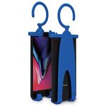 Bondi Plus Flex Phone Holder and Stand - Adjustable Flexible Silicone Case Hanging Mount for Car Bike and Desk up to 6.75" Large Cell Phones - iPhone Xs XR 11 SE - Samsung Galaxy S10 S20 – Blue