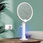 Lifelong 3in1 Foldable Electric Mosquito Racket |Mosquito Killer Racket| Fly Swatter | Stand & Hang Design | Mosquito Trap & UV Light |Rechargeable 1200mAh Battery | Type-C Charging