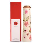 EB-Everything Beautiful Tower Copper Water Bottle with Printed Funky Flower Design Pure Tamba Leakproof Suitable Birthday Gift for Men & Women by ebstore, 750 ml