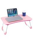 Youyijia Laptop Bed Table 60 x 40 x 28cm Bed Desk Stand with Foldable Legs & Cup Slot Notebook Stand Computer laptop tray for Sofa Bed