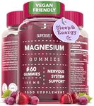 Magnesium Gummies for Adults & Kids - 150mg Magnesium Supplements for Sleep, Relaxation & Muscle Support - Natural Grape Flavour - No Artificial Colours - Vegan - 60 Gummies Easy to Chew