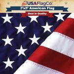 American Flag by USA Flag Co. (Made in USA) The BEST 3x5 Embroidered Stars and Sewn Stripes US Flags, for Prime Members & Amazon Guarantee - 3 x 5 ft.