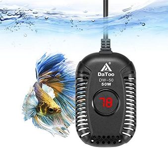 DaToo Small Aquarium Heater 50W Mini Fish Tank Heater 50 Watt Submersible with LED Temperature Display