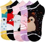 Bioworld Squishmallows Fuzzy Characters 5-Pack Ankle Socks