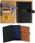 Thegreen Hard Leather Cover for The Rocketbook Core Letter Size,/Dark Brown, PU Leather Fabric, Pen Loop Holder Magnet Strap/Phone Pocket/fits A4-A5, 8.5x11in. (Letter Size, Dark Brown)