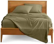 Bare Home Full Sheet Set - Luxury 1800 Ultra-Soft Microfiber Full Bed Sheets - Double Brushed - Deep Pockets - Easy Fit - 4 Piece Set - Bedding Sheets & Pillowcases (Full, Olive)