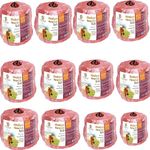 12x Himalayan Animal Horse Lick Natural Pink Salt | hanging Rope | Suitable for all Animals | 1-1.5 kg Salt| (12 pices in one box)