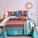 WONGS BEDDING Bohemian Quilt Set Qu