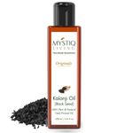 Mystiq Living Kalonji Oil For Hair Growth, Control Hair Fall - 200 ML | Black Seed Oil - Nigella Sativa | 100% Pure and Natural, Cold Pressed