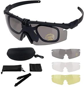 ToopMount Gafas de Deporte Gafas de protección antiniebla, Gafas de protección, Gafas de conducción Gafas de Seguridad anti-UV400 para Ciclismo, Senderismo y Tiro (Black)