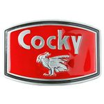 LKMY Cocky Die Cast Chrome Finish Metal,Western Belt Buckle American indian Style (red), Size:Buckle:Approx 3.5"x 2.7"(9cm x 7cm)