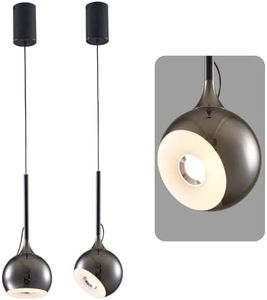 Modern LED Pendant Light Ceiling Light for Living Room Bedroom, Small Hanging Light Bedside, Window Side, Mini Pendant Lighting for Kitchen Dining Room, Pearl Black, LED 9W=100W 3000K, Adjustable