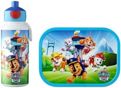 Mepal - Set de Almuerzo Campus - Fiambrera para Niños con Botella Pop-up y Fiambrera - Set de Almuerzo para el Colegio o para Llevar - Sin BPA - 400 ml + 750 ml - Paw Patrol Pups