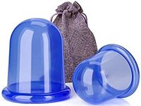 New Body Life Cupping Therapy Set For Cellulite Massage - Silicone Suction Cup - Cellulite Remover For Body Vacuum Massage - Chinese Acupuncture Anti-Aging Wrinkle Reducer (2 Cups,Blue)