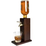 Countertop Liquor Dispenser for Home Bars – Wooden Whiskey Dispenser with Food-Safe All-Metal Valve – Alcohol & Whiskey Bar Dispenser for a Classy Presentation, Whiskey Gifts for Men by Ash Harbor