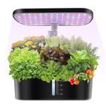 OITUGG 8 Pods Hydroponics Growing System - Indoor Herb Garden with 82 LED Grow Lights, Smart Aerogarden with Grow Sponges and Grow Baskets, Automatic Timer, Height Adjustable to 38cm