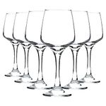 Argon Tableware Tallo White Wine Glasses - Contemporary White Wine Glasses - Dishwasher Safe - 295ml - Clear - Pack of 6
