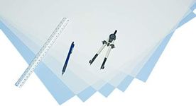 ALVIN, Alva-Flex Anti-Static Polyester Drafting Film, Double Matte Finish, Translucent, for Pencil and Ink Applications, Won't Tear, Cut, or Stain, Excellent Erasability - 25 Sheet Pack