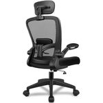 Ergonomic Office Chair, FelixKing Headrest Desk Chair Office Chair with Adjustable Lumbar Support, Home Office Swivel Task Chair with High Back and Armrest, Adjustable Height Gaming Chair(Black)