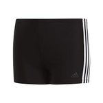 adidas Boys Boxer Swimwear Fit Bx 3S Y, Black/White, DP7540, 152 EU