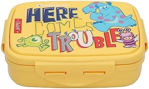 JAYPEE Steel Tek Jr. Insulated Lunch Box Disney, Yellow, 400 ml | Airtight Tiffin Box for School Kids Inner Stainless Steel Mini Box | Bpa Free