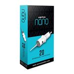 Vertix Nano Membrane Cartridge Tattoo Needles - For Permanent Cosmetic Applications and Microblading - 1 Liner, 0.25 mm Acupuncture Tip, Maximises Ink Flow and Saturation - 20 Disposable Units