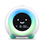 LittleHippo Mella: All-in-One Kids Trainer, Alarm Clock, Night Light & Sleep Sounds Machine. Encourage Sleep Training with Toddler Alarm Clock, Timer Night Light, Cute Kids Room Decor - Tropical Teal