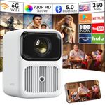 WANBO Dali 1 Fully Automatic | Android Smart Portable LED Projector | Native 720p Full HD 1080P Support | 350 ANSI | Auto Focus & Keystone | Home Outdoor | WiFi & BT | Netflix, Prime & More