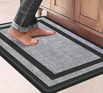 Kitchen Mat Anti Fatigue,Non Slip Kitchen Rugs & mats, Cushioned Kitchen Sink Absorbent Mats and Runners,Thick Waterproof Ergonomic Comfort Standing Mat for Home,Kitchen,Floor,Office,Sink,Laundry