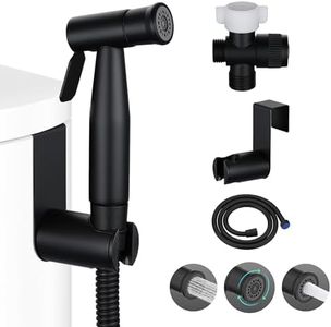 MBILLION Handheld Bidet Sprayer for Toilet Cloth Diaper Care Matte Black Stainless Steel Leakproof Hose, Wall/Toilet Mount, Adjustable Pressure, 2-Function Jet Spray for Baby Feminine Seniors Wash