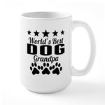 CafePress World's Best Dog Grandpa Mugs 15 oz (444 ml) Ceramic Coffee Mug