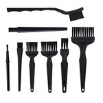 Anti Static Brushes, Computer Cleaning Kit 8 in 1 Multi-Purpose Plastic Handle Anti Static Brushes for Keyboard Screen Laptop Printer Car Player Window Clean Tool, Black