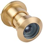 Earl Diamond - Security Peep Holes for Front Door, Solid Brass 220 Degree Door Viewer Peephole with Cover, Satin Gold