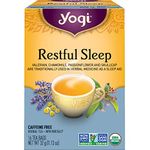 Yogi Tea - Restful Sleep Tea (3 Pack) - Support a Good Night's Sleep with Valerian, Skullcap, Chamomile, Passionflower, and Lavender - Caffeine Free Organic Herbal Tea - 48 Tea Bags